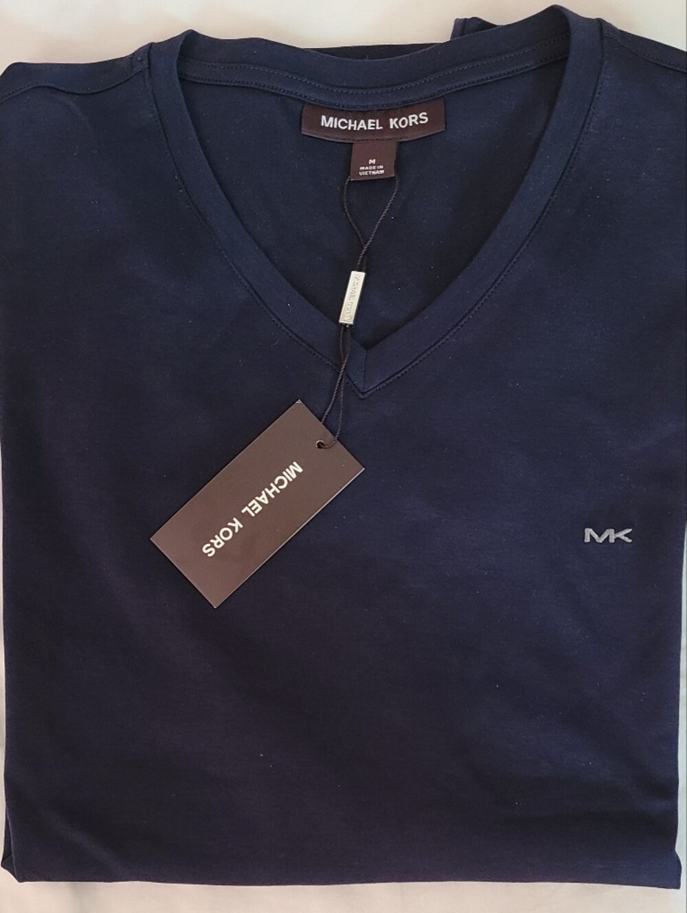 Michael Kors Men's Deep Navy V-Neck Sweater